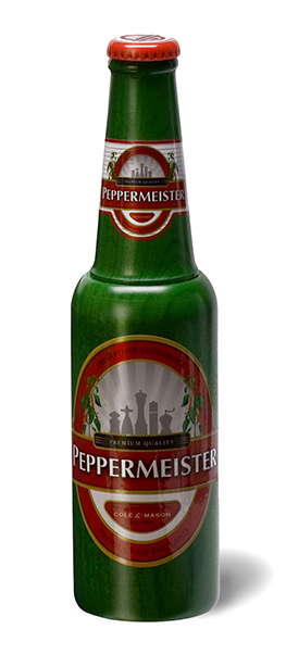 COLE & MASON Peppermeister Pfeffermühle Grün/Rot