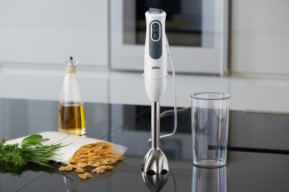 BRAUN MQ 3135 MultiQuick 3 Stabmixer (Weiß/Grau, 750 Watt, 0.6 Liter, 0.5 l)