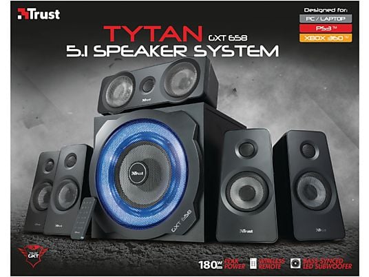 TRUST 5.1 Surround luidsprekers GXT685 Tytan 180 W Zwart (21738)