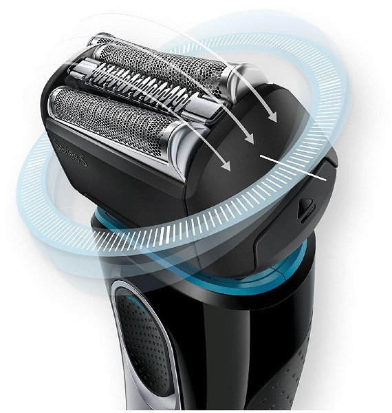 Afeitadora - Braun Series 5 514S, Wet&Dry, Cabezal 8 direcciones, Bloqueo cabezal
