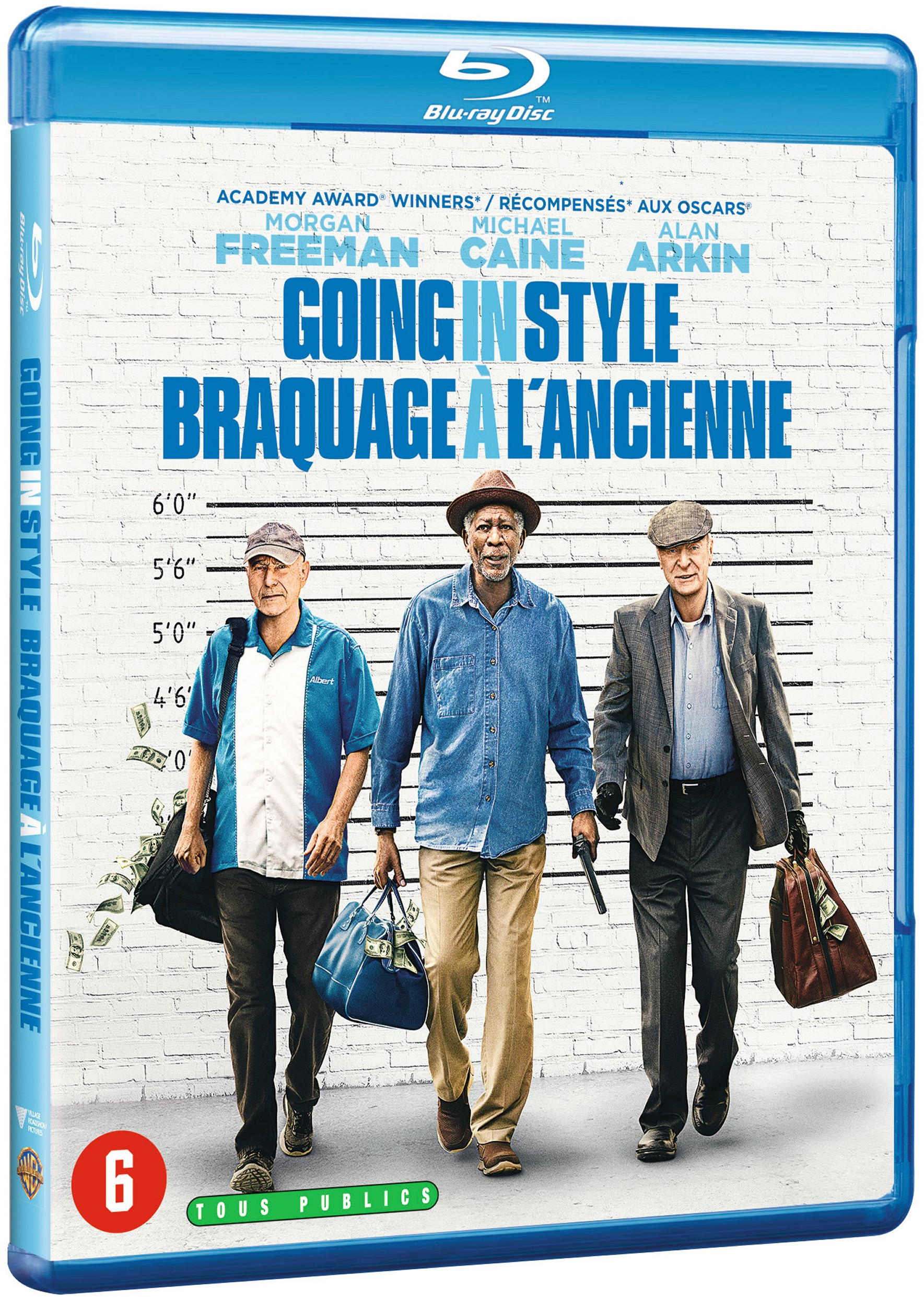 Pochette de DVD avec trois hommes marchant. Le titre est en français "BRAQUAGE À L'ANCIENNE".