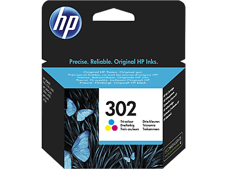 HP F6U65AE 302 háromszínű eredeti tintapatron