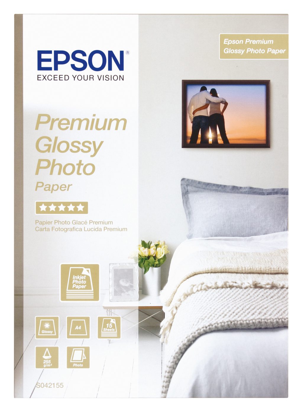 EPSON C13S042155 glänzendes Premium Blatt 15 A4 x Einzelblattpapier 210 mm 297