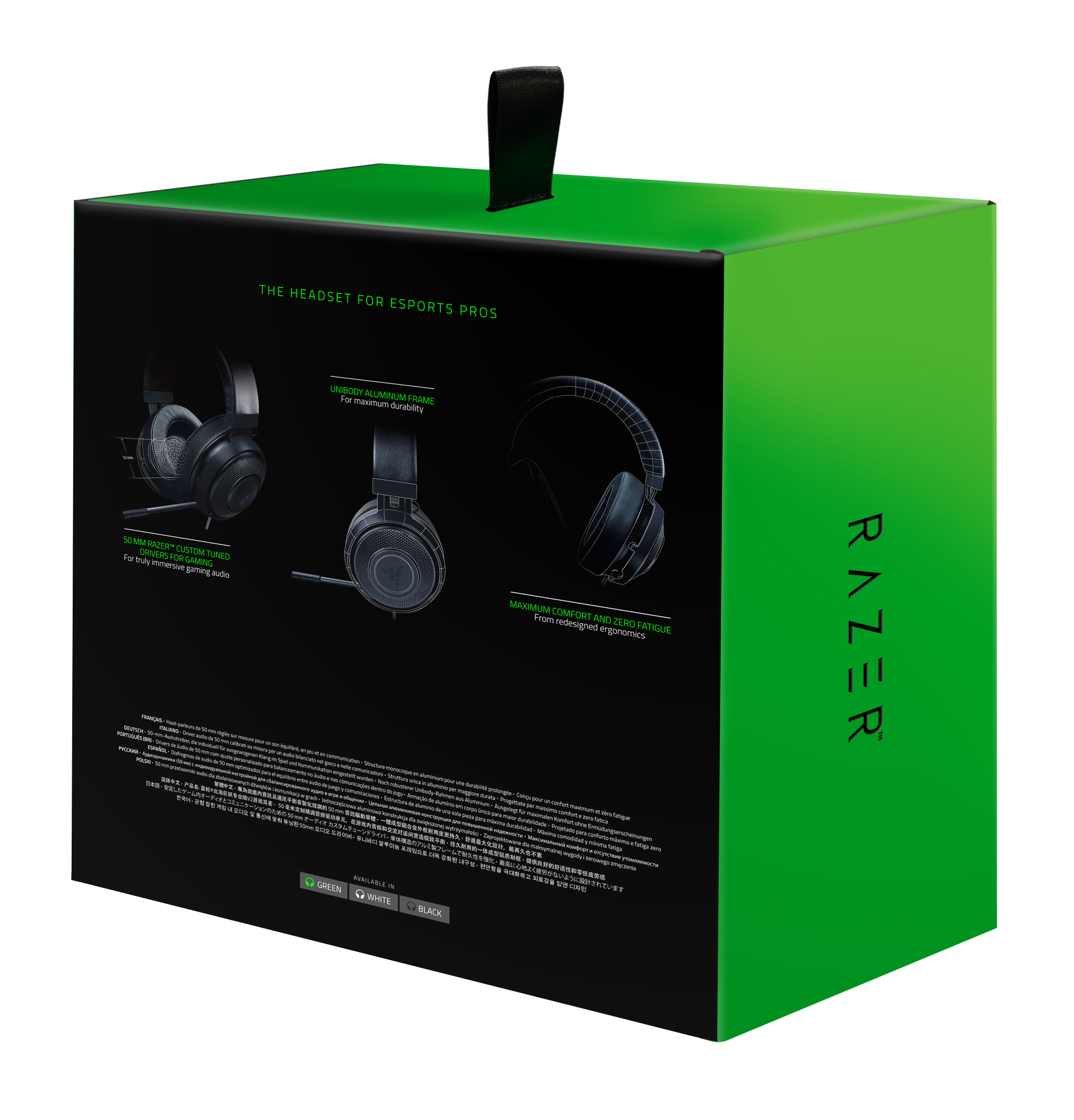 RAZER Kraken Pro V2 Oval Schwarz, Over-ear Gaming Headset Schwarz