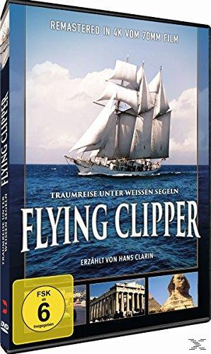 DVD-Hülle mit dem Film 'Flying Clipper'. Zeigt ein Segelschiff und eine Pyramiden-Szene.