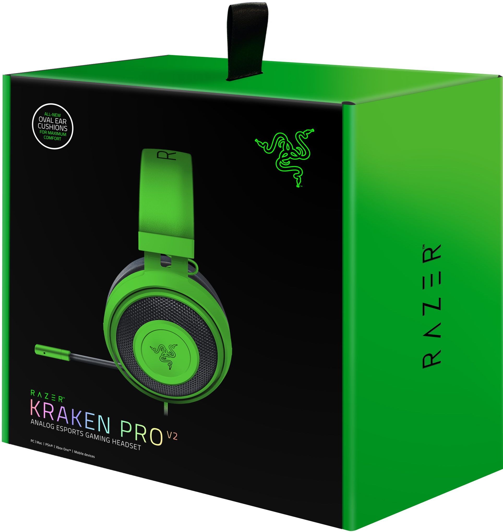 RAZER Kraken Pro V2 Oval Grün, Over-ear Gaming Headset Grün