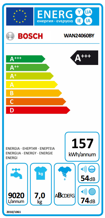 BOSCH WAN24060BY elöltöltős mosógép