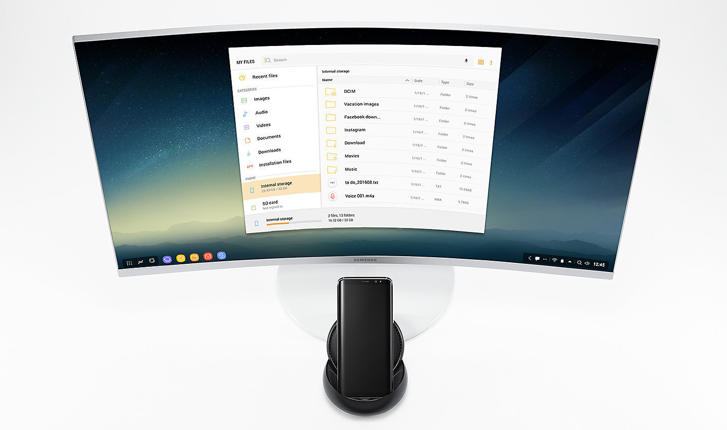 SAMSUNG EE-MG950 DeX Ladestation Samsung, Schwarz