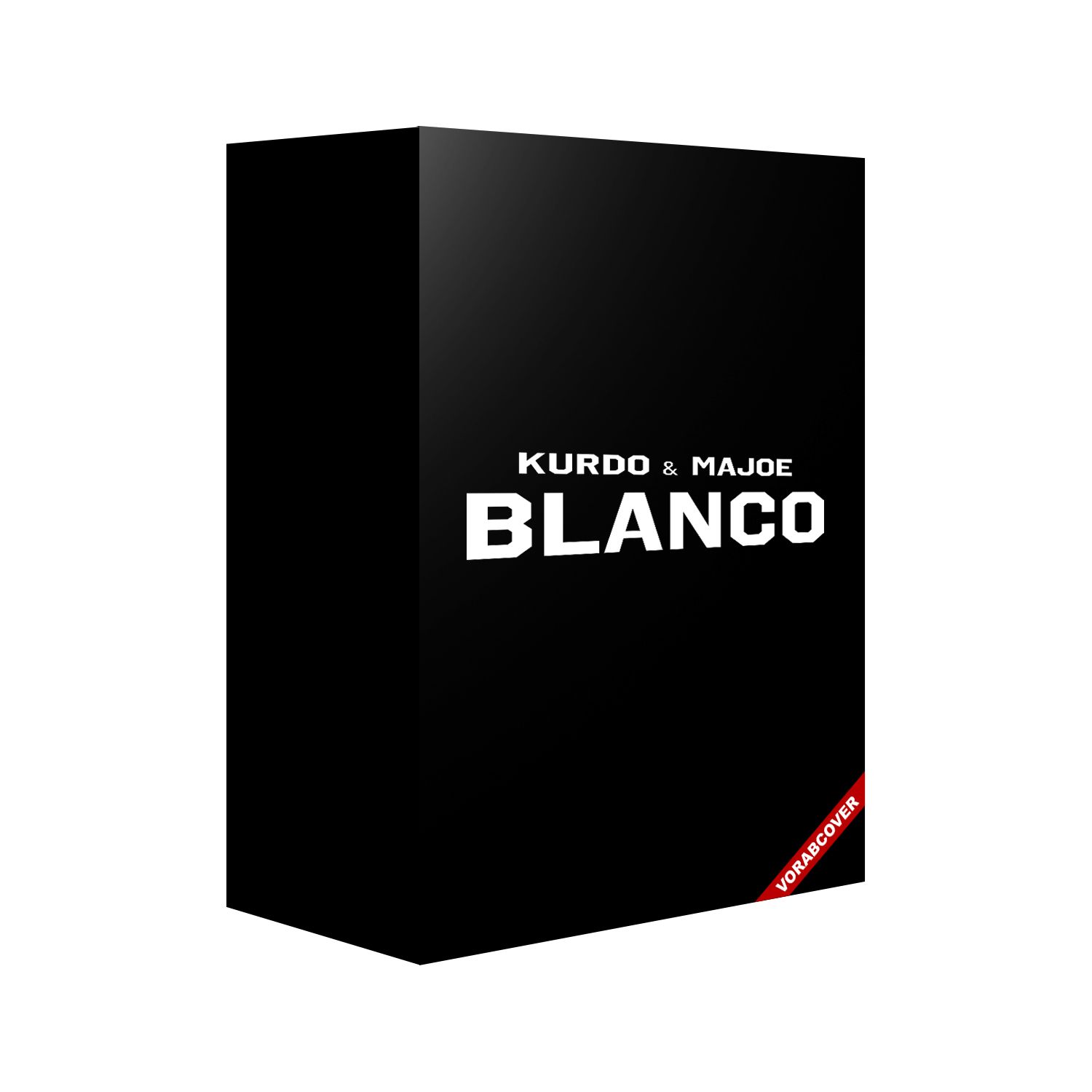 Eine schwarze Box mit dem Wort 'BLANCO' in Weiß geschrieben. Unten befindet sich ein roter Vorabcover-Aufkleber.