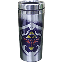 PALADONE PRODUCTS Zelda Link's Reisebecher To Go 450ml Thermobecher, Silber/Blau