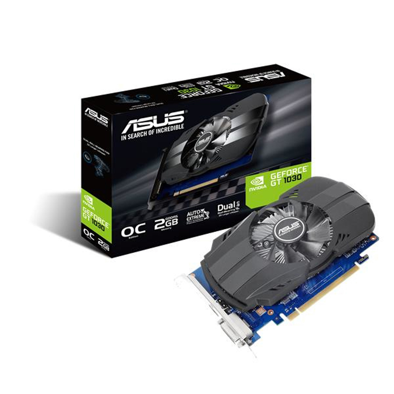ASUS GeForce® GT 1030 Phoenix OC Edition 2GB (90YV0AU0-M0NA00) (NVIDIA, Grafikkarte)