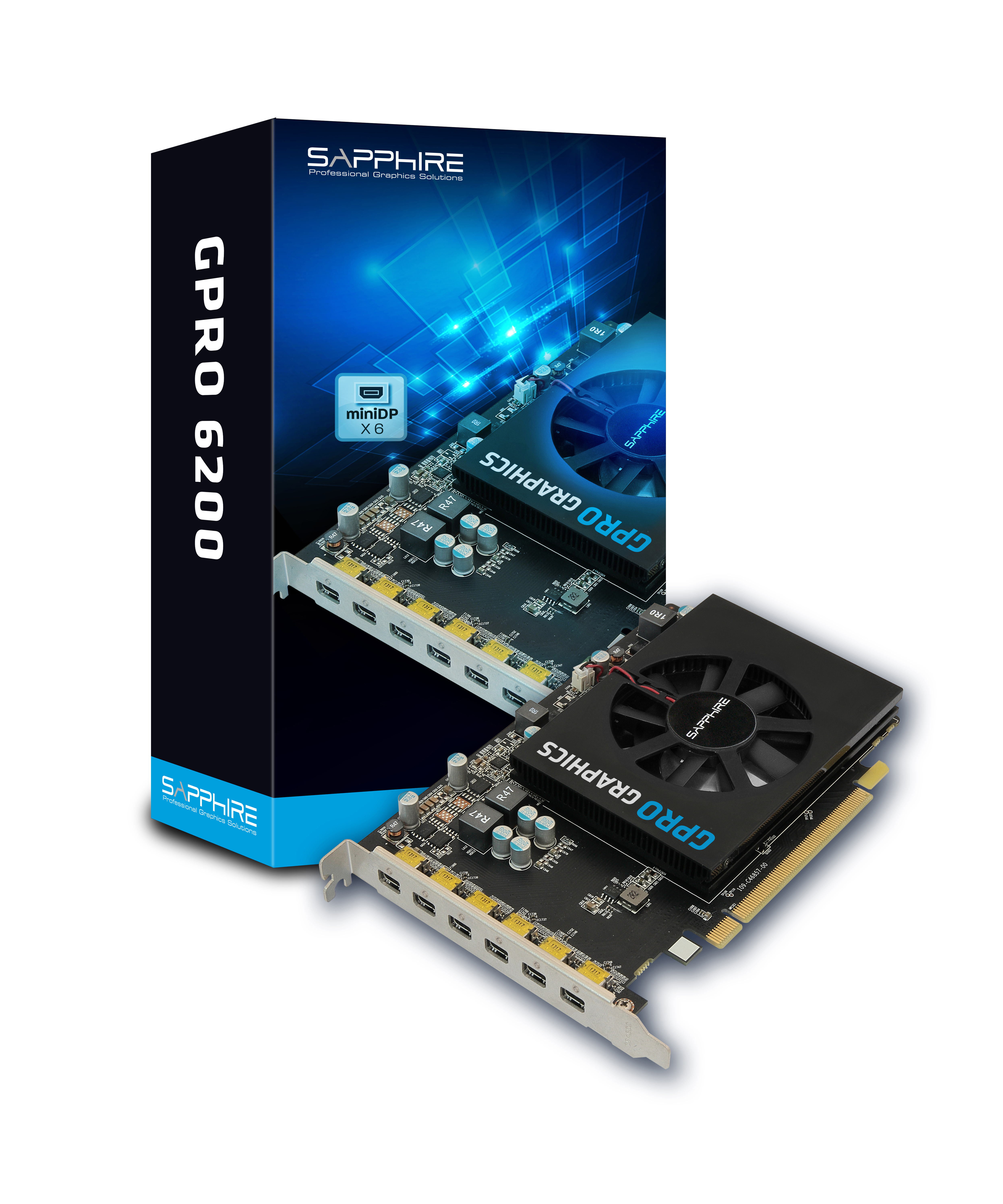 SAPPHIRE GPRO 6200 4GB (32258-00-21G) (AMD, Grafikkarte)