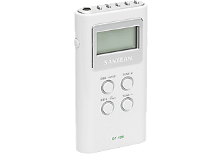 SANGEAN DT-120W AM / FM sztereó szintézeres zsebrádió (fehér)