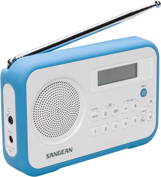 SANGEAN PR-D18W/B AM / FM-Sztereó szintézeres hordozható rádió (kék)