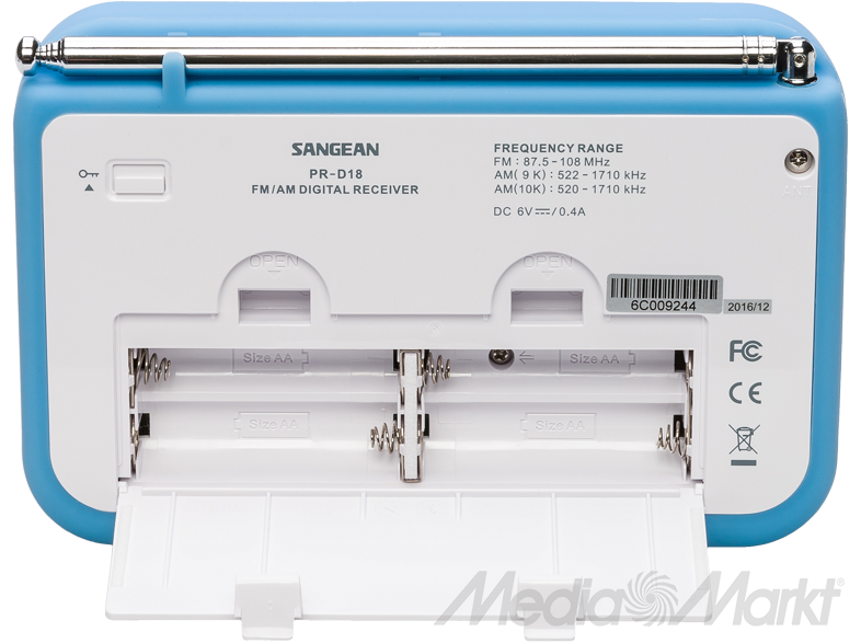 SANGEAN PR-D18W/B AM / FM-Sztereó szintézeres hordozható rádió (kék)