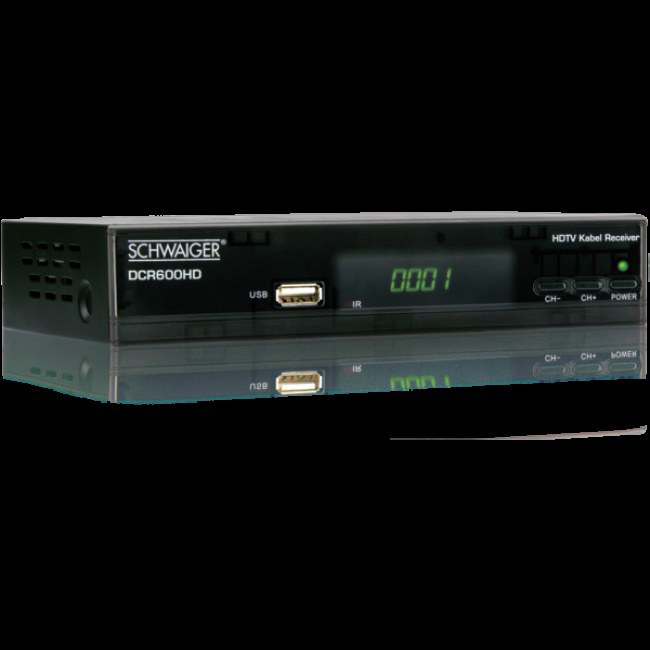 SCHWAIGER DCR600HD Kabel-Receiver (HDTV, DVB-C, Schwarz)