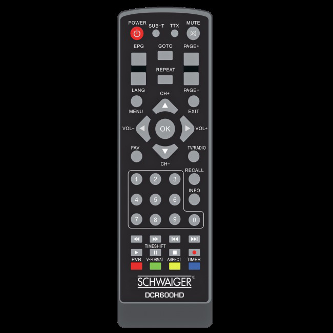 SCHWAIGER DCR600HD Kabel-Receiver (HDTV, DVB-C, Schwarz)