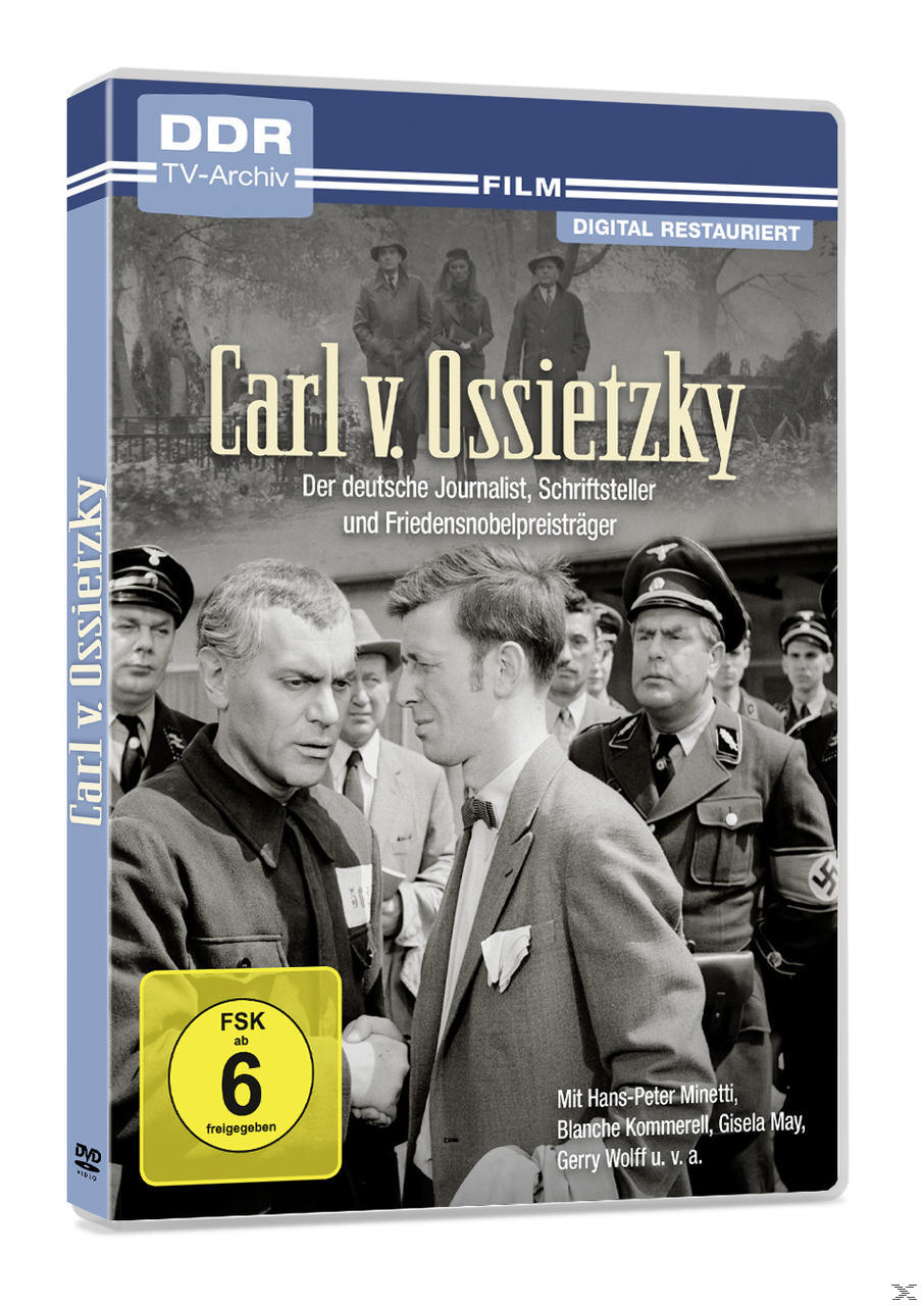 DVD-Hülle mit Filmplakat 'Carl v. Ossietzky'. Männer in Anzügen und Uniformen sind sichtbar.