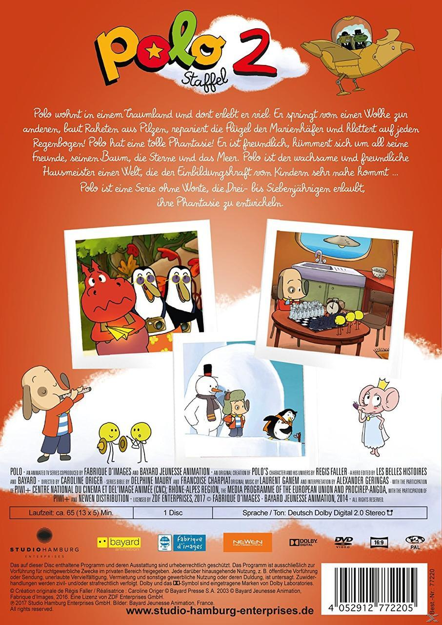 DVD-Hülle hinten. Text und Bilder über einen Cartoon mit Zeichentrickfiguren.