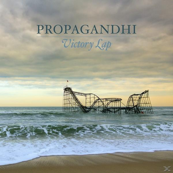 Albumcover von 'Propagandhi - Victory Lap'. Zeigt eine Achterbahn im Meer.