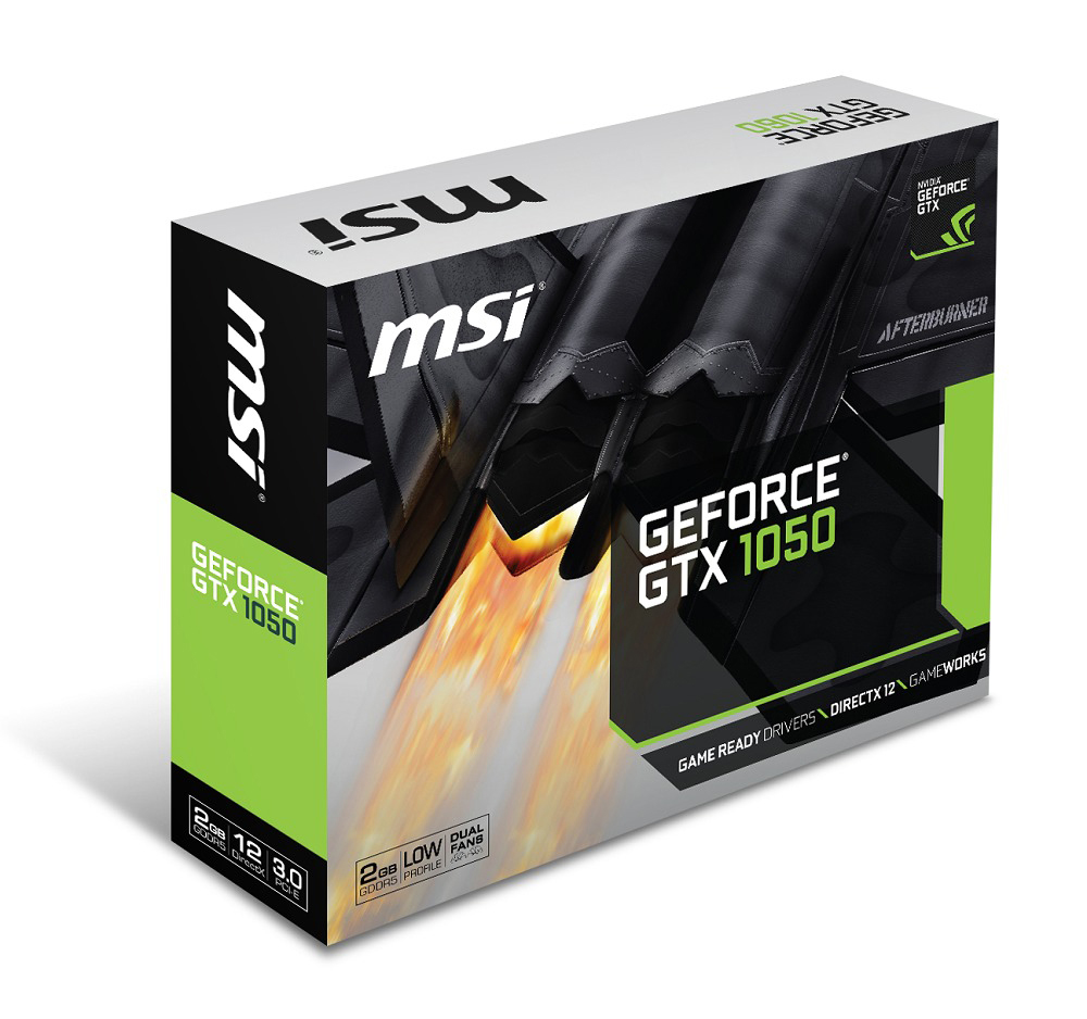 MSI GeForce® GTX 1050 2GT LP 2GB (V809-2410R) (NVIDIA, Grafikkarte)