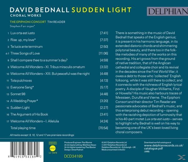Tim/the Epiphoni Consort Reader - Sudden Light  - (CD)