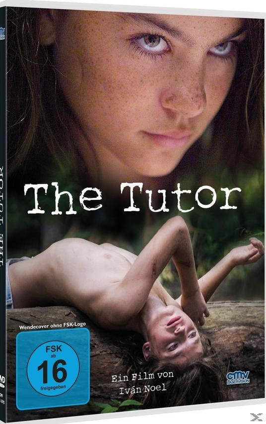 DVD-Cover: Gesicht einer jungen Frau und ein Körper am Boden liegend. Der Titel lautet "The Tutor".