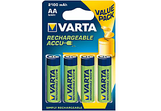 VARTA Akku Batterie AA, 2100mAh, NiMh, 4er Pack