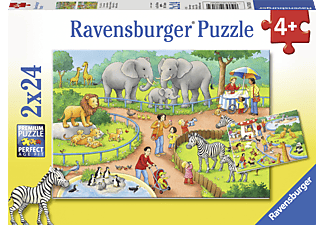 RAVENSBURGER Ein Tag im Zoo Puzzle Mehrfarbig