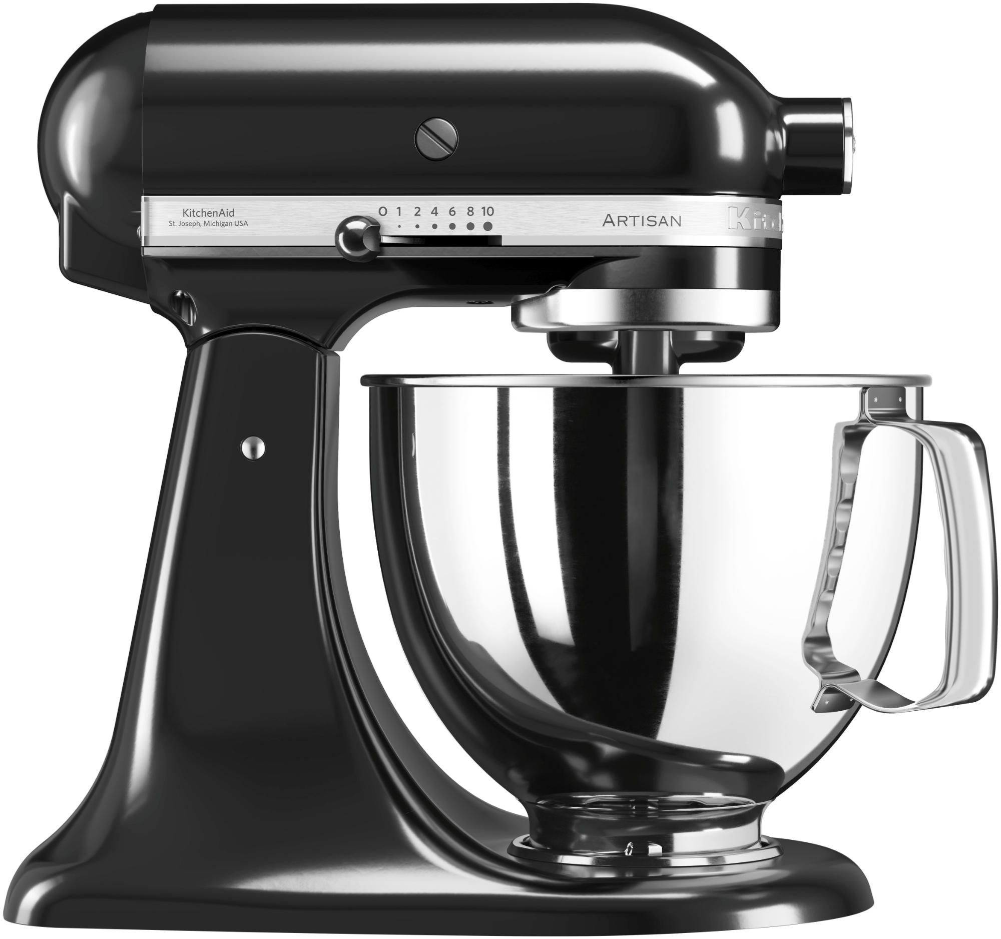 Kitchenaid 5ksm125eob Robot para pastelería artesanal black cocina negro linea artisan 5ksm125eer con bol acero inox 5ksm125eobrobot 4 color 300 w 4.8 1 5ksm125 4.9 48