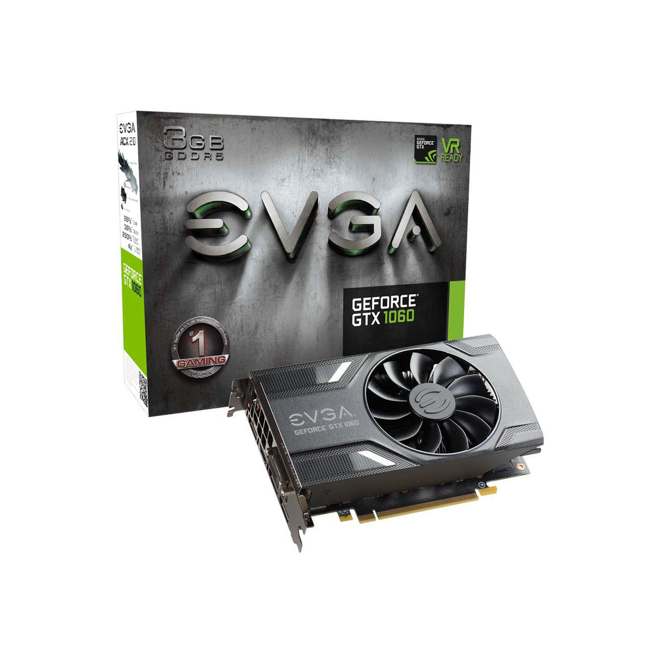 EVGA GeForce® GTX 1060 GAMING (03G-P4-6160-KR) (NVIDIA, Grafikkarte)