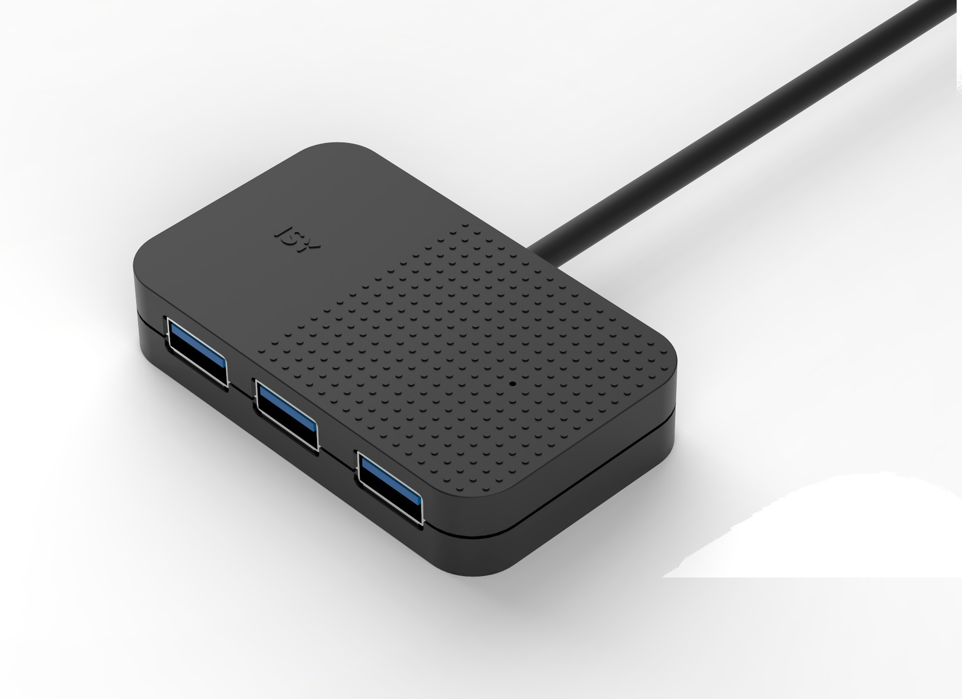 ISY IHU-1001, USB-Hub, Schwarz