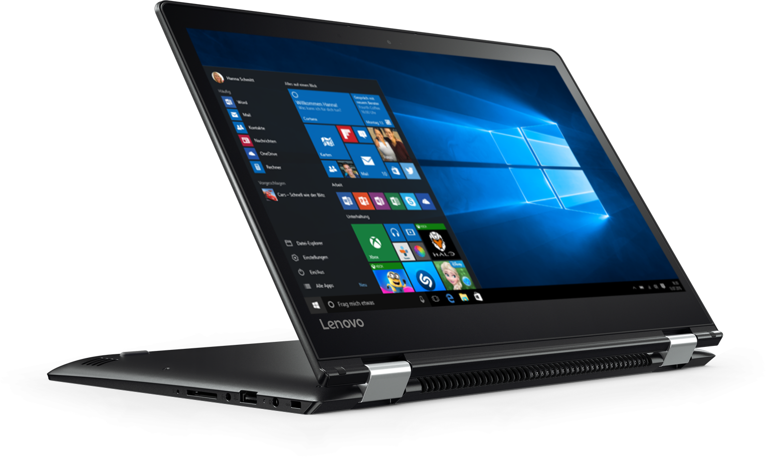 LENOVO Convertible Yoga 510-14ast, schwarz (80S9000LGE) - (Ausstellungsstück) Convertible, 14 Zoll Touchscreen, AMD A9-9410, 4 GB, 128 GB SSD