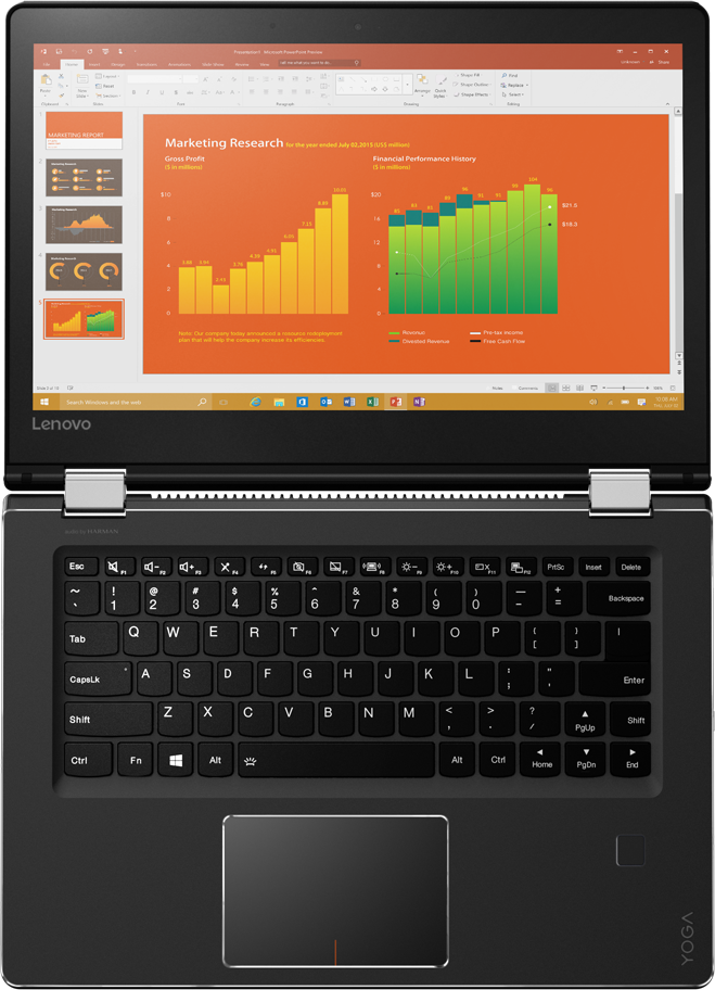 LENOVO Convertible Yoga 510-14ast, schwarz (80S9000LGE) - (Ausstellungsstück) Convertible, 14 Zoll Touchscreen, AMD A9-9410, 4 GB, 128 GB SSD