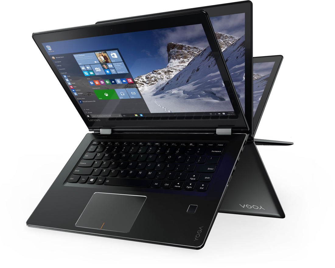 LENOVO Convertible Yoga 510-14ast, schwarz (80S9000LGE) - (Ausstellungsstück) Convertible, 14 Zoll Touchscreen, AMD A9-9410, 4 GB, 128 GB SSD