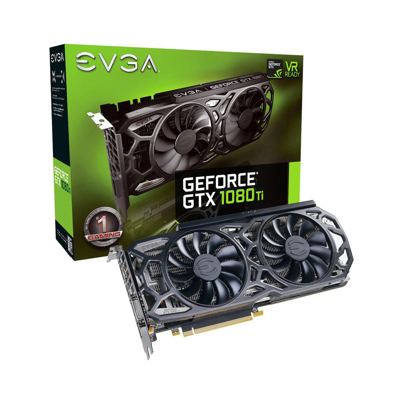 EVGA GeForce® GTX 1080 Ti SC Black Edition GAMING (11G-P4-6393-KR) (NVIDIA, Grafikkarte)