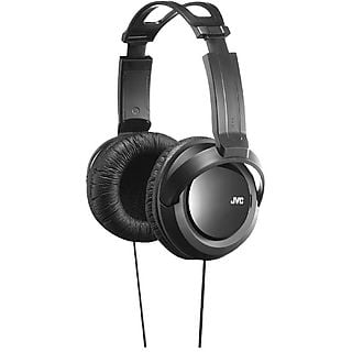 Auriculares - JVC HA-RX330-E, De diadema, Con cable, Deep Bass, Jack 3.5 mm, Negro