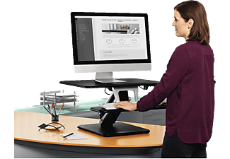 HAMA 95822 WORKSTATION ATTACHMENT S BLK - Aufsatz für Sitz-Steh-Arbeitsplatz (Schwarz)
