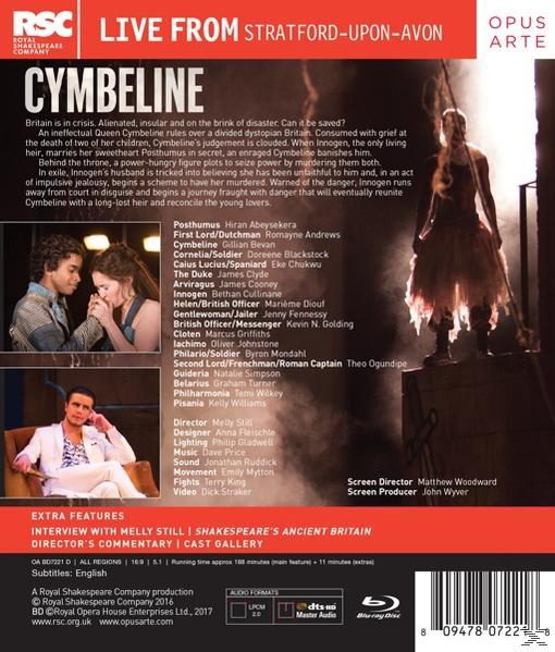 Blu-ray-Disc-Cover mit Text und Bildern aus einem Bühnenstück.