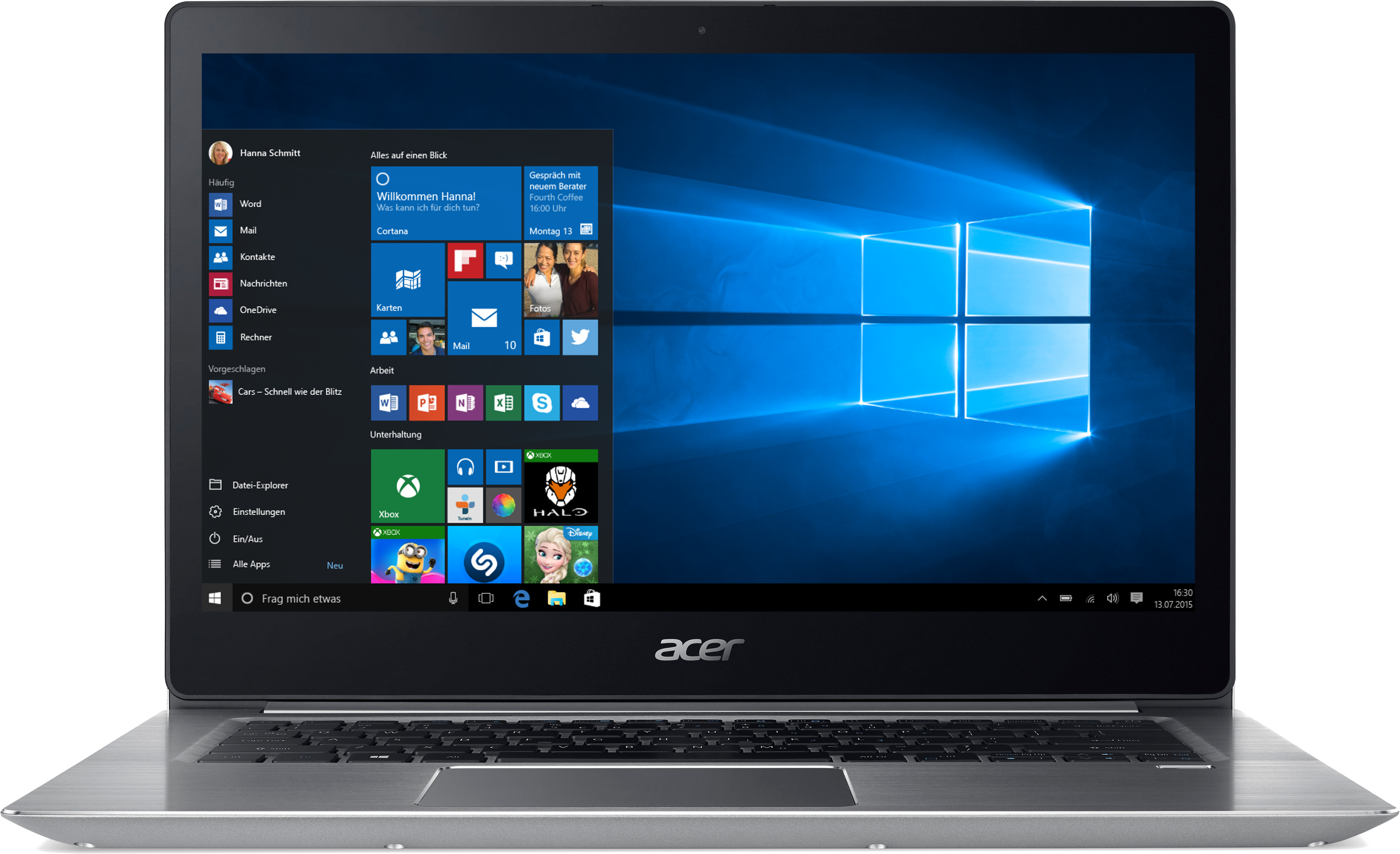ACER Notebook Swift 3 SF314-52G-53XS, silber (NX.GQUEG.005) Notebook, 14 Zoll, Full-HD, Intel® Core™ i5-8250U Prozessor
(6MB Cache, bis zu 3.40 GHz), 8 GB, 512 GB SSD