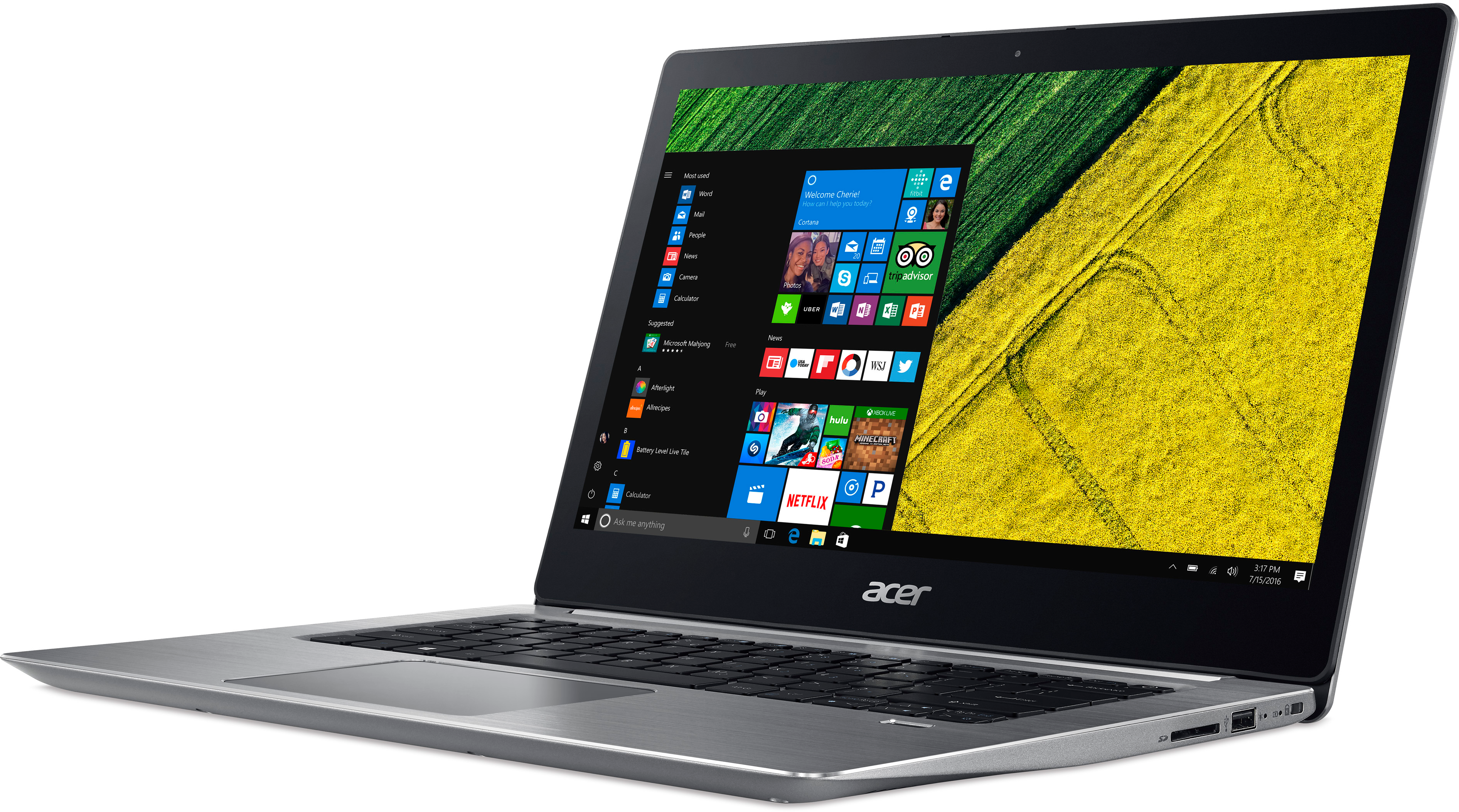 ACER Notebook Swift 3 SF314-52G-53XS, silber (NX.GQUEG.005) Notebook, 14 Zoll, Full-HD, Intel® Core™ i5-8250U Prozessor
(6MB Cache, bis zu 3.40 GHz), 8 GB, 512 GB SSD