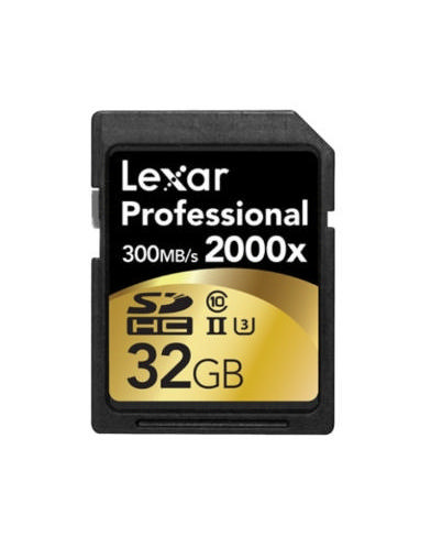 LEXAR 32GB Professional 2000x SDHC™ UHS-II, 300MB/s okuma 260MB/s yazma C10 V90 U3 Hafıza Kartı