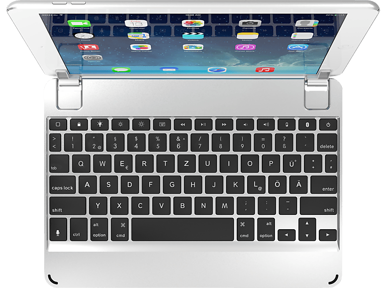 BRYDGE Hochwertige Bluetooth Tastatur aus Aluminium für das iPad Air, Air 2, iPad Pro, iPad 2017 und 2018 Tastatur Silber | Tastaturen & Stifte