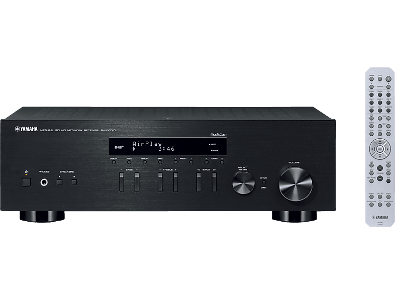 YAMAHA RN303D Stereo Receiver (2 Kanäle, Schwarz) Stereo Receiver
