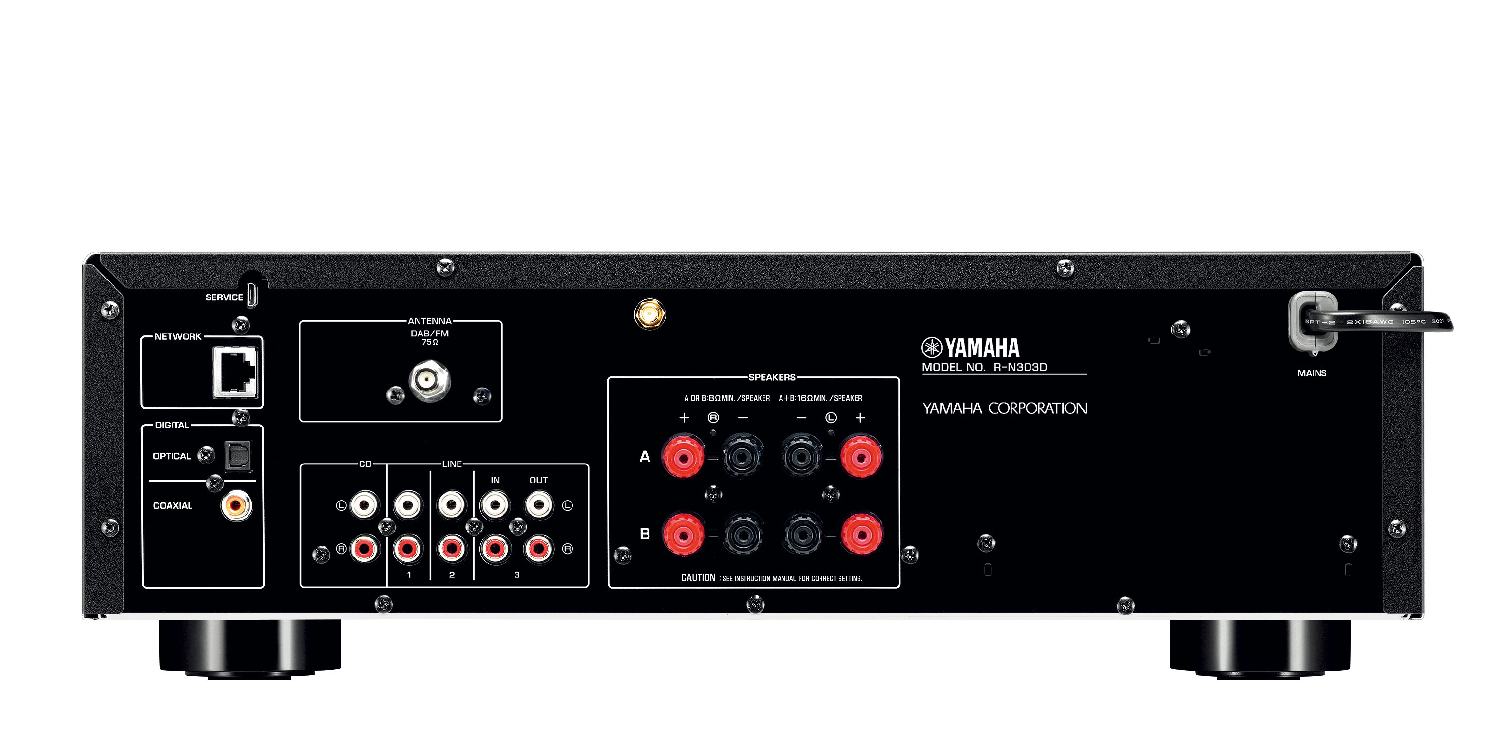 YAMAHA R-N303D Stereo Receiver (2 Kanäle, Schwarz)