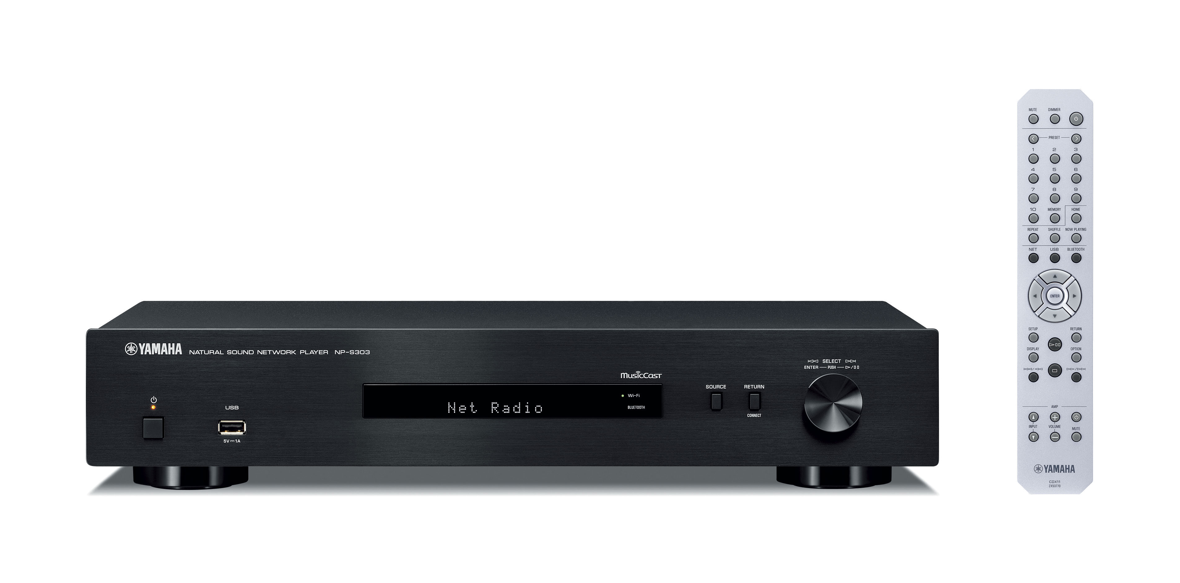 YAMAHA NP-S303 Streaming Player App-steuerbar, Bluetooth, Schwarz