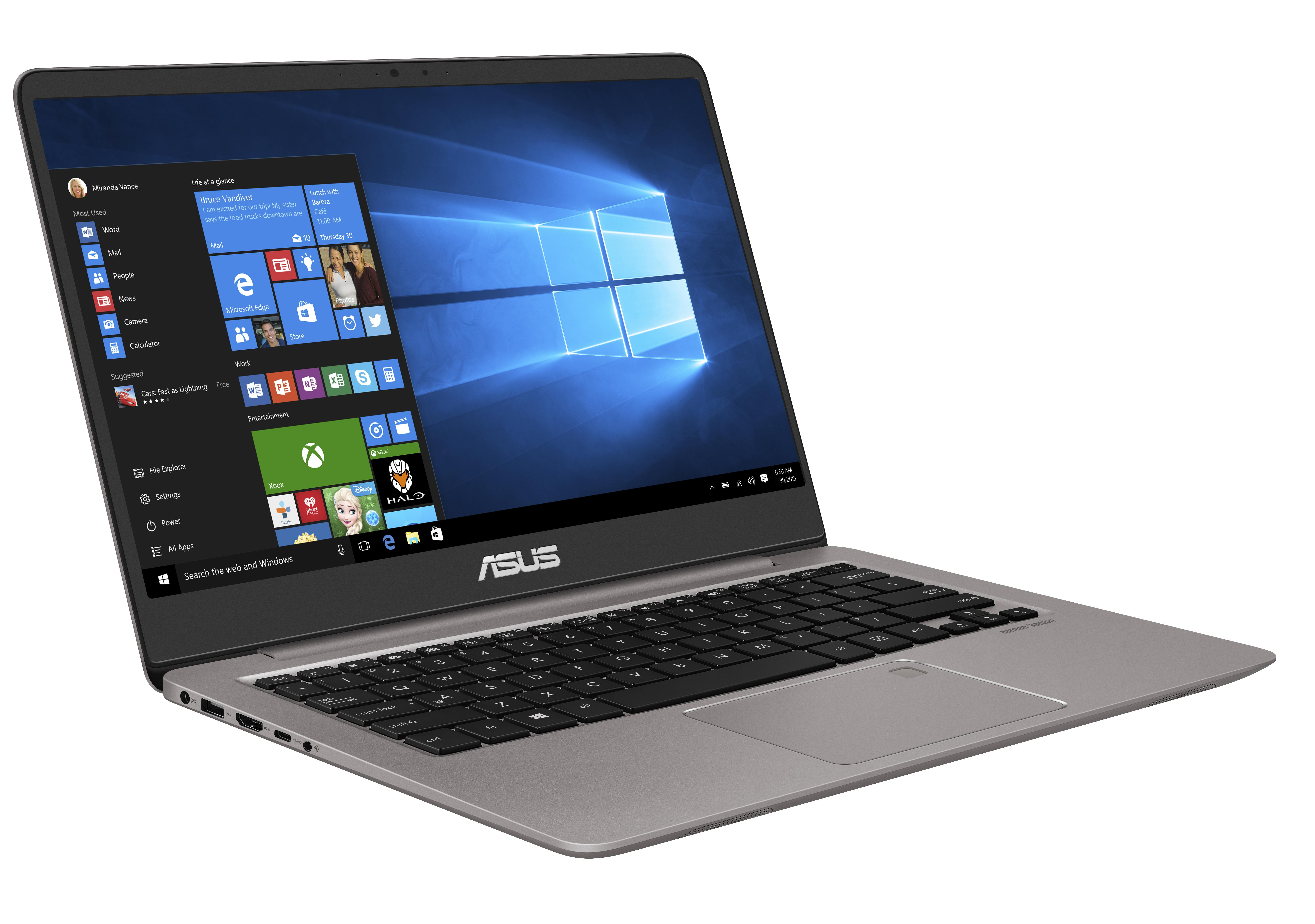 ASUS Notebook ZenBook 14 UX3410UA-GV439T, grau (90NB0DL3-M08730) Notebook, 14 Zoll, Full-HD, Intel® Core™ i7-8550U Prozessor
(8MB Cache, bis zu 4 GHz), 8 GB, 256 GB SSD