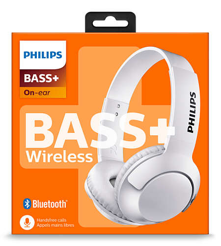 PHILIPS BASS+ SHB3075 WIT On-ear Hoofdtelefoon Wit