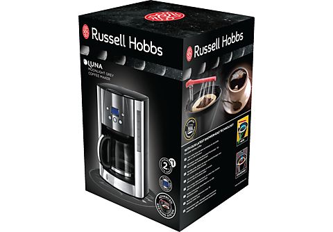 RUSSELL HOBBS 23241-56 Luna Moonlight Grey Kaffeemaschine Edelstahl/Grau  Kaffeemaschine mit Glaskanne in Edelstahl/Grau kaufen | SATURN