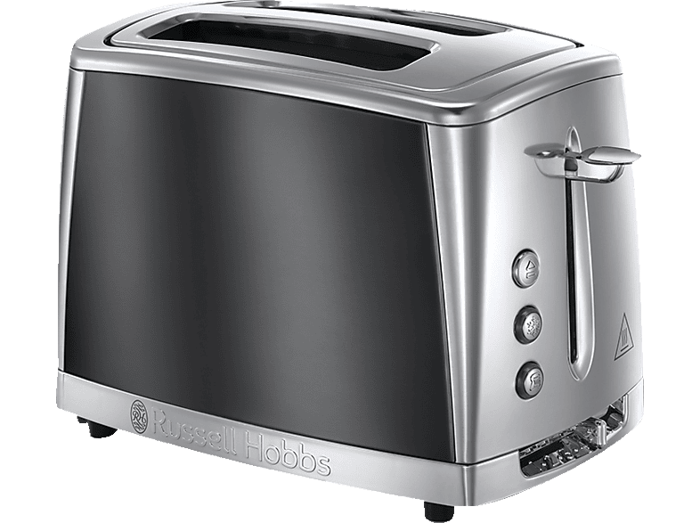 Watt, Toaster 2) HOBBS Edelstahl/Grau Luna Grey Schlitze: (1550 RUSSELL Moonlight 23221-56
